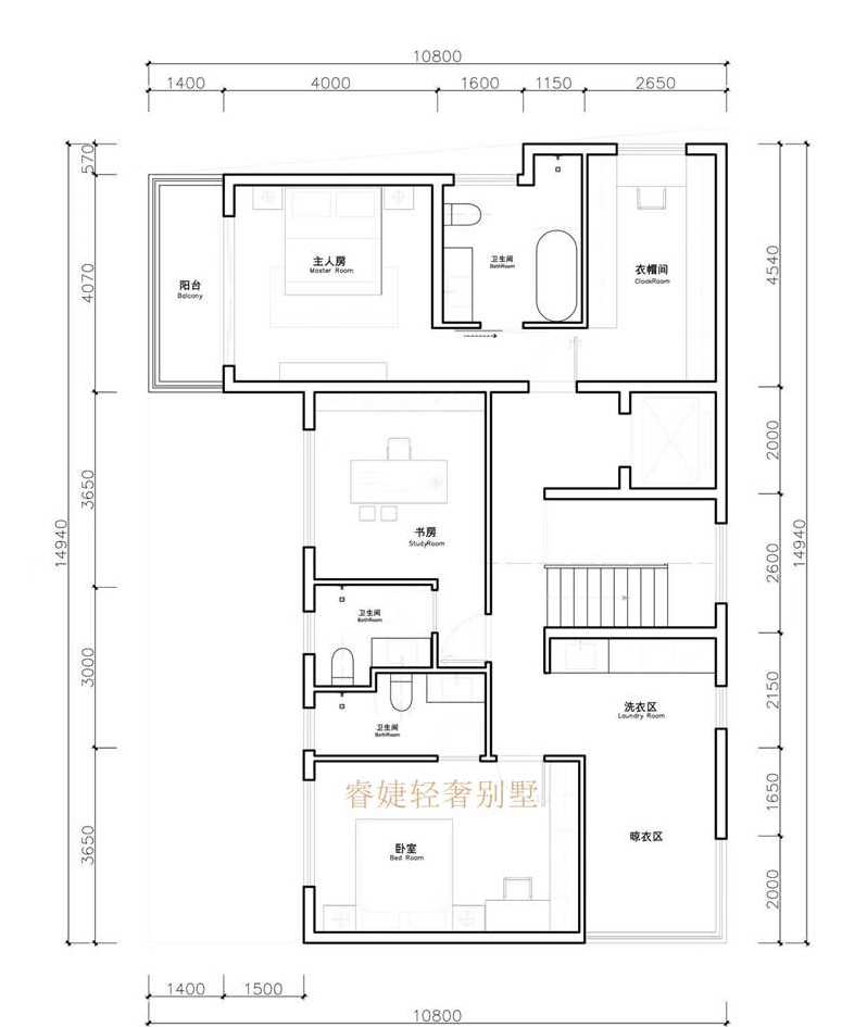 現(xiàn)代別墅占地145平設(shè)計圖紙帶兩種效果圖還有電梯(圖7)
