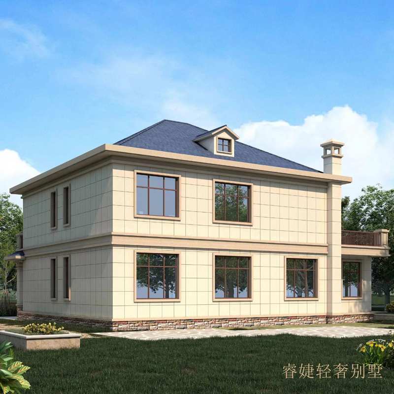 農村42萬二層自建別墅設計圖，占地120平米左右，戶型極好(圖3)